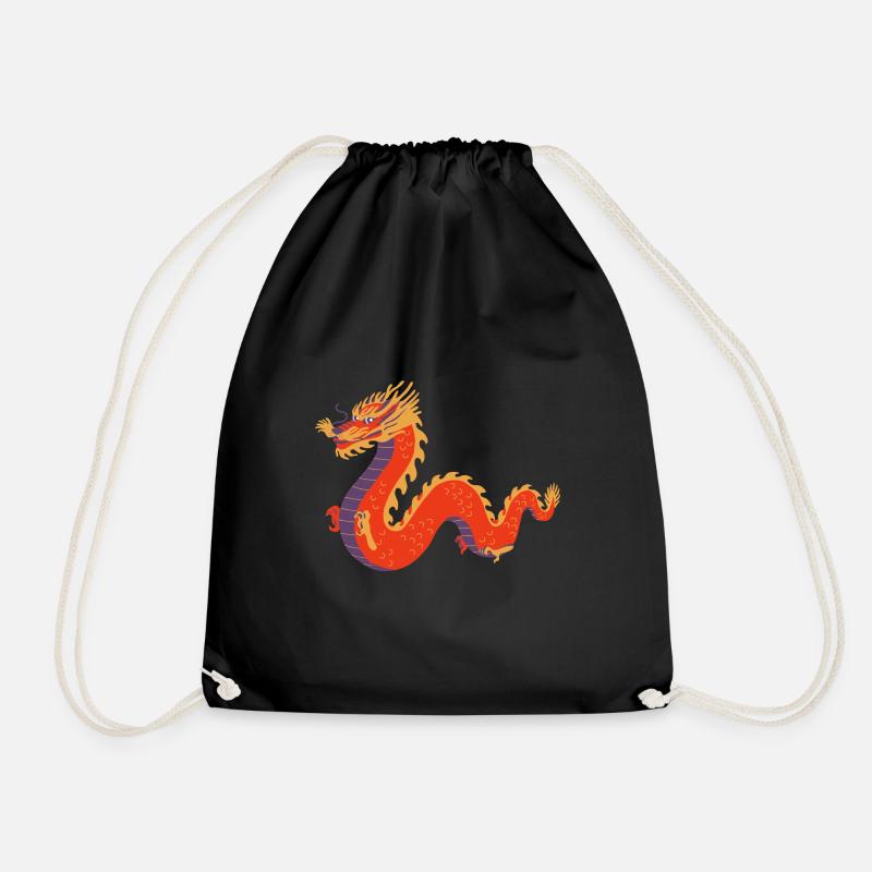 Drache Asiatisch - Turnbeutel - Schwarz