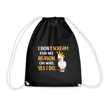 Kakadu lovers | Pet Bird Birds Gifts - Drawstring Bag - black - Front