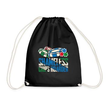 Joueur de poker - Sac de sport léger - noir - Devant