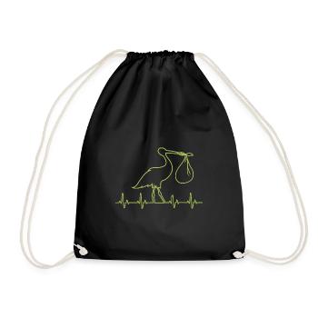 Pregnant Mother Gift Idea Family - Drawstring Bag - black - Front