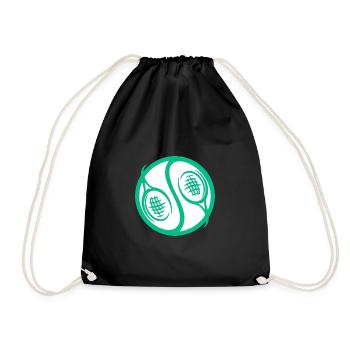 Tennis player fan gift idea - Drawstring Bag - black - Front
