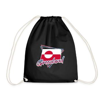 Greenland - Drawstring Bag - black - Front