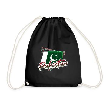 Pakistan - Drawstring Bag - black - Front