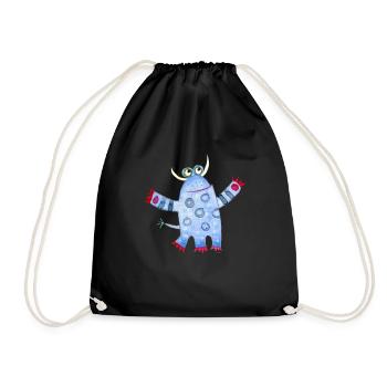 Cute Monsters - Drawstring Bag - black - Front