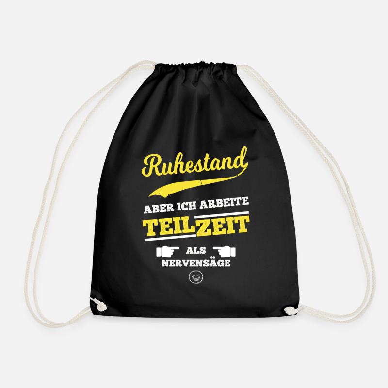Teilzeit Ruhestand - Turnbeutel - Schwarz