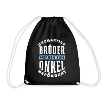 Großartige Brüder werden zum Onkel befördert - Turnbeutel - Schwarz - Vorne