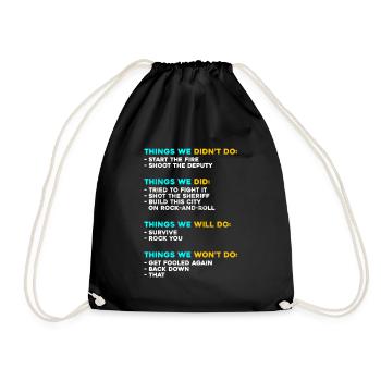 Things we did not love Music 80s 70s - Drawstring Bag - black - Front