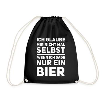Ich Glaube Mir Nichtmal Selbst Lustiger Spruch - Turnbeutel - Schwarz - Vorne