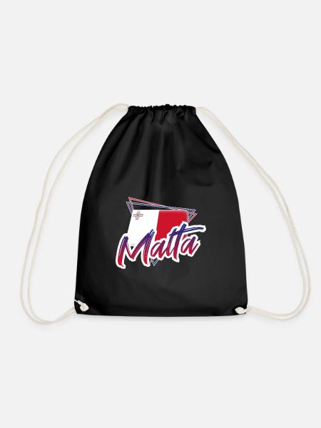 Malta - Drawstring Bag - black