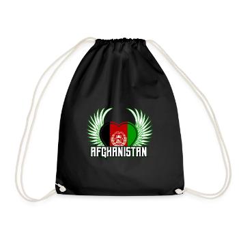 Afghanistan - Drawstring Bag - black - Front