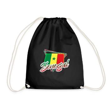 Senegal - Turnbeutel - Schwarz - Vorne