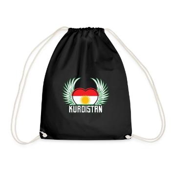 Kurdistan - Turnbeutel - Schwarz - Vorne