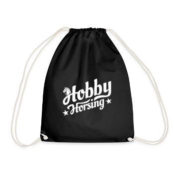 Hobby Horsing - Hobby Cheval - Equitation - Cadeau - Sac de sport léger - noir - Devant
