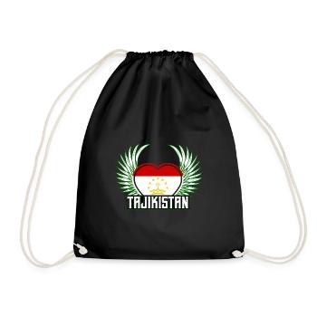 Tajikistan - Drawstring Bag - black - Front