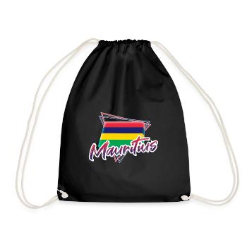 Mauritius - Drawstring Bag - black - Front