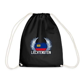 Liechtenstein - Turnbeutel - Schwarz - Vorne