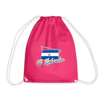 El Salvador - Drawstring Bag - fuchsia - Front