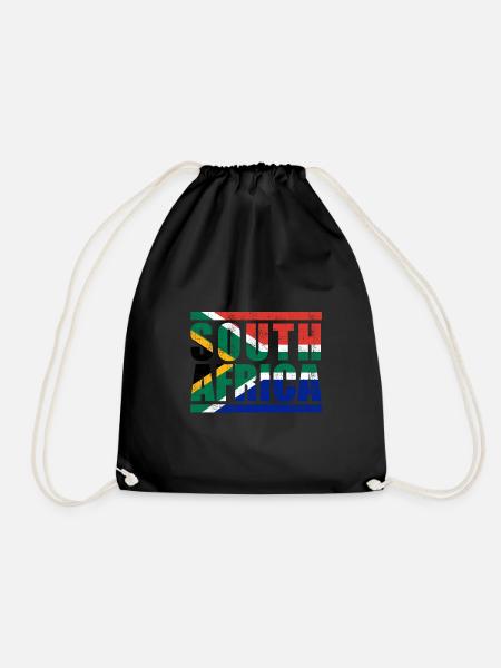 Südafrika - Turnbeutel - Schwarz