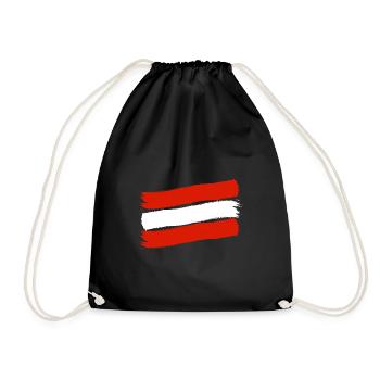 Austria Flag Austria Austrian flag AT - Drawstring Bag - black - Front