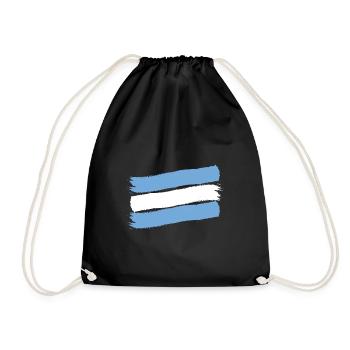 Drapeau de l’Argentine Amérique du Sud Drapeau argentin - Sac de sport léger - noir - Devant