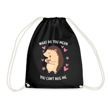 Hedgie Qu'est-ce que tu veux dire tu ne peux pas m'embrasser Hérisson - Sac de sport léger - noir - Devant
