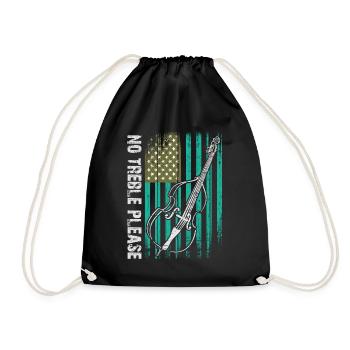 Plus de basses - pas d’aigus - contrebasse avec drapeau - Sac de sport léger - noir - Devant