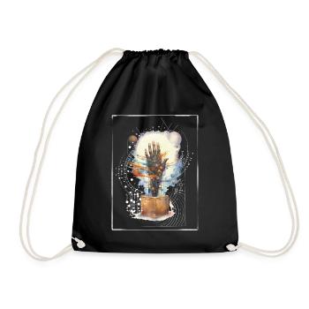 Possibilities White - Drawstring Bag - black - Front