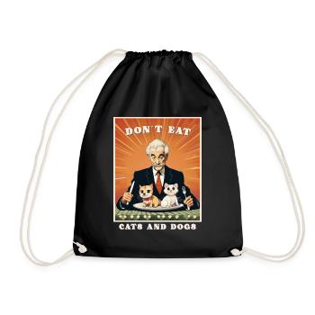 dont eat cats and dogs - Turnbeutel - Schwarz - Vorne