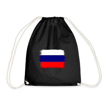 Drapeau de russie Vintage Drapeau russe d’occasion Look - Sac de sport léger - noir - Devant