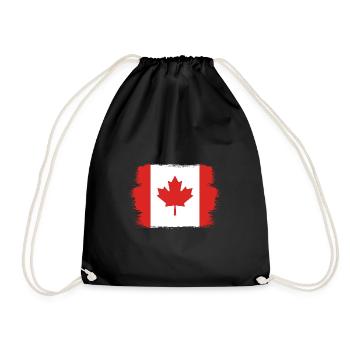 Canada Flag Maple Leaf Canadian Flag Canada - Drawstring Bag - black - Front