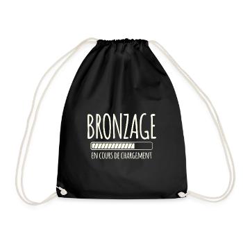 Tan Loading, Été, Vacances, Français - Sac de sport léger - noir - Devant