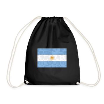 Drapeau de l’Argentine Amérique du Sud Drapeau argentin - Sac de sport léger - noir - Devant