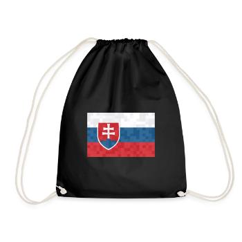 Slovakia Flag Vintage Slovak Flag Home - Drawstring Bag - black - Front