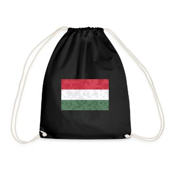 Ungarn Flagge Ungarische Fahne Balaton Hungary - Turnbeutel - Schwarz - Vorne