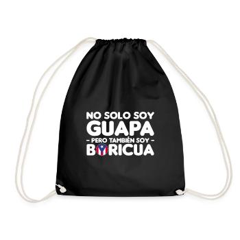 Puerto Rico Flagge | Puerto Ricaner Geschenkideen - Turnbeutel - Schwarz - Vorne