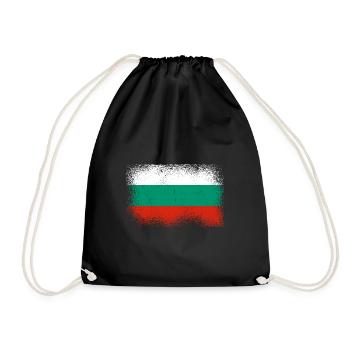 Bulgarien Flagge Bulgarische Fahne Goldstrand - Turnbeutel - Schwarz - Vorne