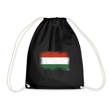 Ungarn Flagge Ungarische Fahne Balaton Hungary - Turnbeutel - Schwarz - Vorne
