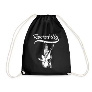 Rockabilly PinUp Kontrabass - Sac de sport léger - noir - Devant