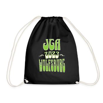 Wolfsburg JGA Junggesellenabschied 2023 für Fans - Turnbeutel - Schwarz - Vorne