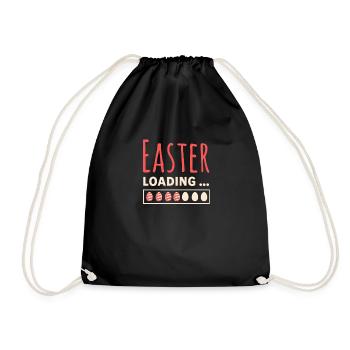 Easter loading - Ostern lädt lustiges Ostermotiv - Turnbeutel - Schwarz - Vorne