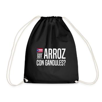 Puerto Rico | Puerto Ricaner Flagge Geschenkideen - Turnbeutel - Schwarz - Vorne