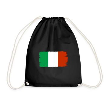 Italy Flag Vintage Italian Flag Used Look - Drawstring Bag - black - Front