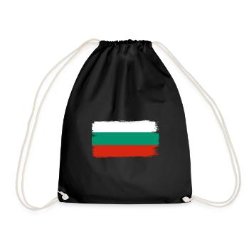 Bulgarien Flagge Bulgarische Fahne Goldstrand - Turnbeutel - Schwarz - Vorne