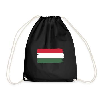 Ungarn Flagge Ungarische Fahne Balaton Hungary - Turnbeutel - Schwarz - Vorne