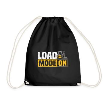 Forklift driver sayings | Forklift Gift - Drawstring Bag - black - Front