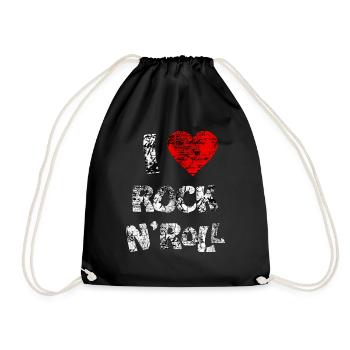 I LOVE ROCK N'ROLL - Drawstring Bag - black - Front