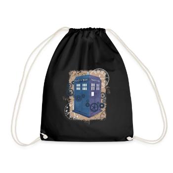 Steampunk policebox blc - Sac de sport léger - noir - Devant