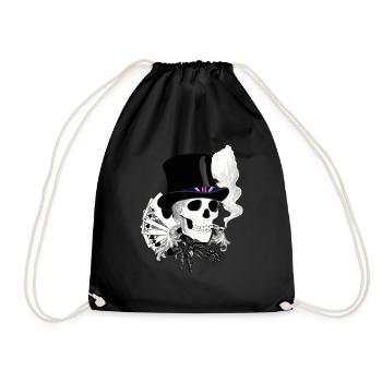 skull England - Drawstring Bag - black - Front