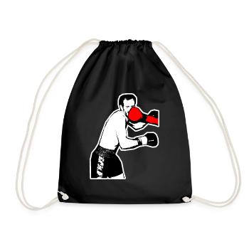Boxer direkter Schlag - Turnbeutel - Schwarz - Vorne