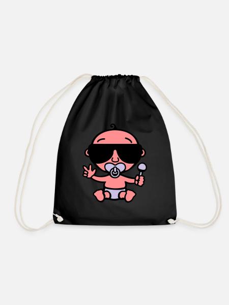Cool Baby - Drawstring Bag - black
